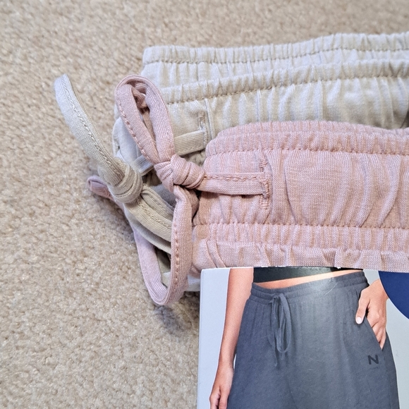 New! Natori Lounge Pants Size Small Pink Beige PJ Pants Casual Neutral Relaxed - Picture 8 of 13